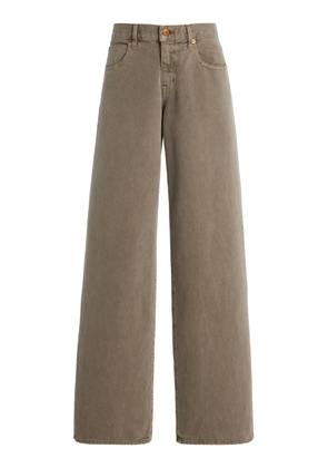 SLVRLAKE Exclusive Mica Rigid Low-Rise Wide-Leg Jeans - Moda Operandi