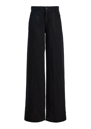 The Row Eglitta Linen Mid-Rise Straight-Leg Jeans - Moda Operandi