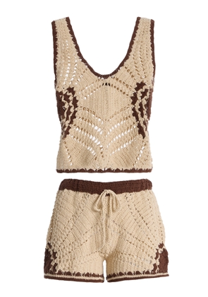 Akoia Swim Exclusive Crocheted Cotton Short Set - Moda Operandi