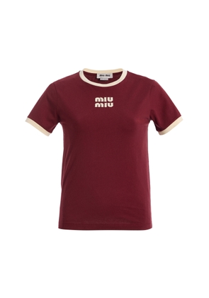 Miu Miu Cotton Jersey T-Shirt - Moda Operandi