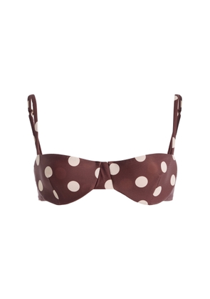 JUILLET SWIMWEAR Ingrid Polka Dot Bikini Top - Moda Operandi