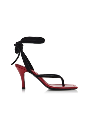 Christopher Esber Frida Flip Flop Heeled Leather Sandals - Moda Operandi