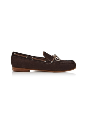 FRĒDA SALVADOR Exclusive Morgan Suede Boat Shoes - Moda Operandi