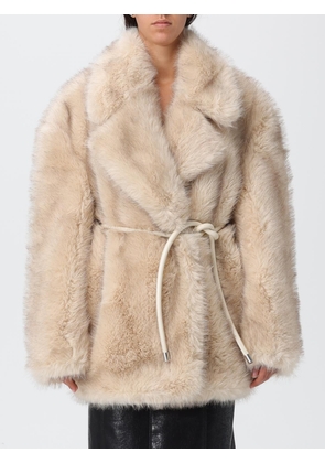 Fur Coat SPORTMAX Woman color Beige