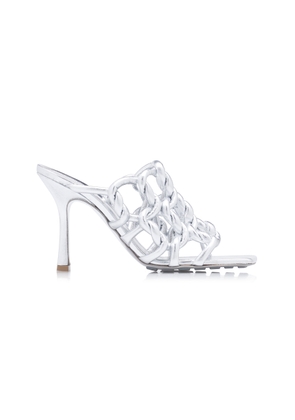Bottega Veneta Stretch Metallic Leather Sandals - Moda Operandi