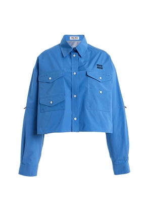 Miu Miu Cotton-Poplin Shirt Jacket - Moda Operandi