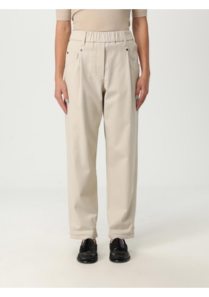 Pants BRUNELLO CUCINELLI Woman color White
