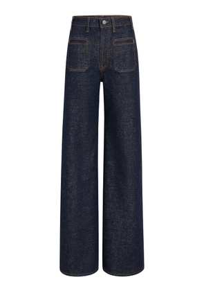 Khaite Delmonico Stretch High-Rise Wide-Leg Jeans - Moda Operandi