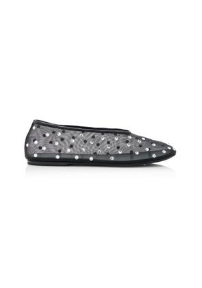 Khaite Marcy Crystal-Embellished Mesh Flats - Moda Operandi