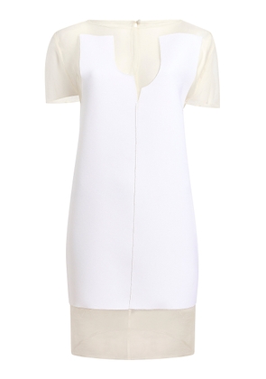 Khaite Winona Paneled Crepe Mini Dress - Moda Operandi