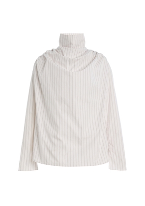 KALLMEYER Penelope Draped Striped Cotton Top - Moda Operandi