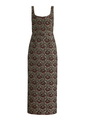 SIMKHAI Ravenna Metallic Jacquard Midi Dress - Moda Operandi