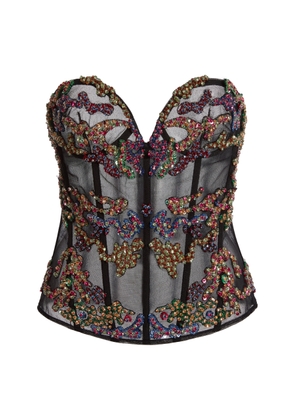 Zuhair Murad Embroidered Strapless Bustier Top - Moda Operandi