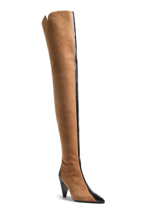 Khaite Harvey Suede Over-The-Knee Boot - Moda Operandi