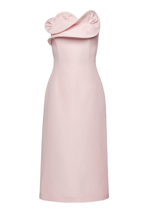 Magda Butrym Sculpted Rosette Silk Midi Dress - Moda Operandi