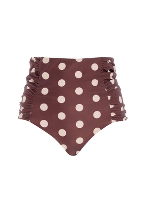 JUILLET SWIMWEAR Luisa Ruched High-Waisted Bikini Bottom - Moda Operandi