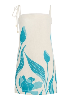 Andres Otalora Exclusive Brisa Floral Linen Mini Dress - Moda Operandi