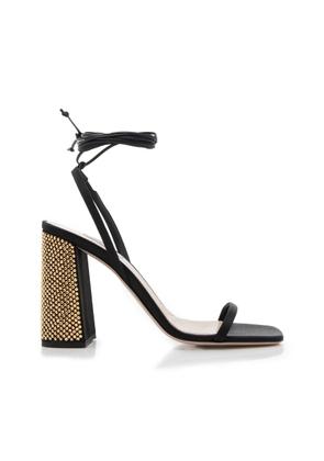 Miu Miu Crystal-Embellished Satin Sandals - Moda Operandi