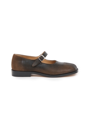 Maison Margiela Tabi Leather Mary Jane Flats - Moda Operandi