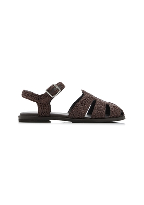 FRĒDA SALVADOR Sera Raffia Fisherman Sandals - Moda Operandi
