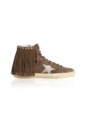 Golden Goose Francy Fringed Suede Sneakers - Moda Operandi