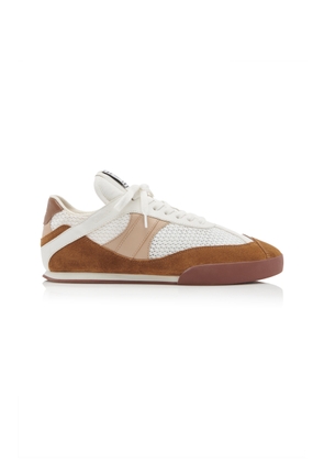 Chloé Low-Top Leather-Mesh Sneakers - Moda Operandi