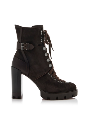 Christian Louboutin New Macademia 100mm Leather Ankle Boots - Moda Operandi
