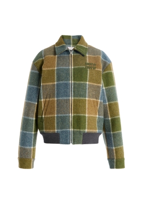 Miu Miu Checked Wool Blouson Jacket - Moda Operandi