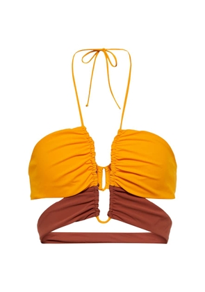 Nensi Dojaka Ruched halterneck bikini top