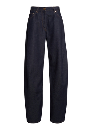 Versace La Vacanza Rigid High-Rise Barrel Jeans - Moda Operandi