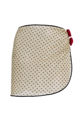 Oseree Lumière Rose-Detailed Polka-Dot Pareo - Moda Operandi