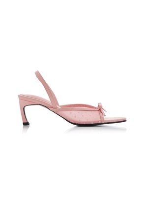 Reike Nen Exclusive Riviera Nabi Polka-Dot Mesh Slingback Sandals - Moda Operandi