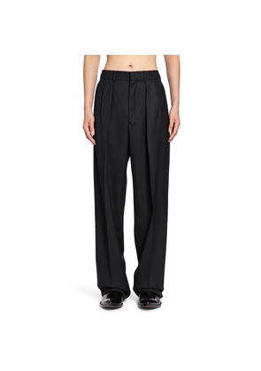 Double Pleat Trousers in Broken Twill