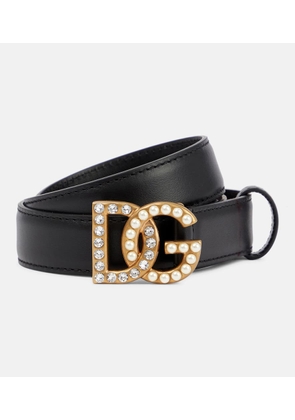 Dolce&Gabbana DG embellished leather belt