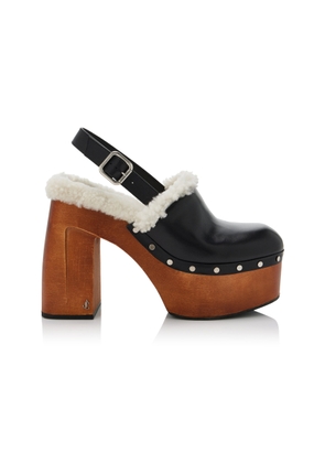 Jimmy Choo Alida Shearling Platform Clogs - Moda Operandi
