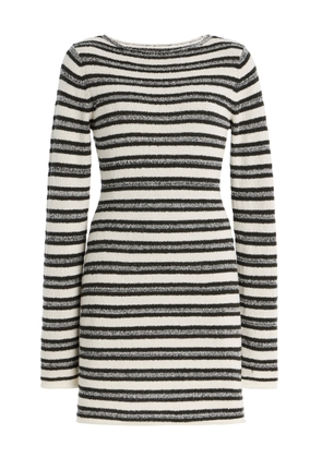 Zulu & Zephyr Striped Cotton-Blend Textured-Knit Mini Dress - Moda Operandi