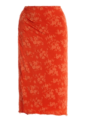 SIR. Blanca Floral Jacquard Midi Wrap Skirt - Moda Operandi