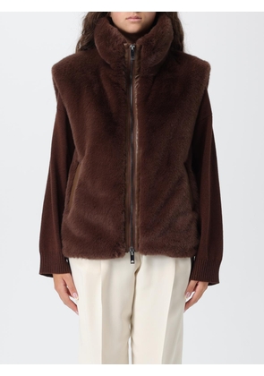 Fur Coat PINKO Woman color Brown
