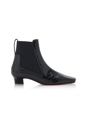 Christian Louboutin Promidavol 35mm Croc-Effect Leather Chelsea Boots - Moda Operandi