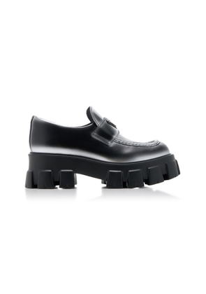 Prada Monolith Leather Loafers - Moda Operandi