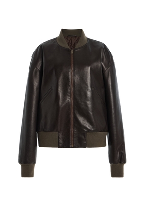 The Row Morisel Leather Bomber Jacket - Moda Operandi