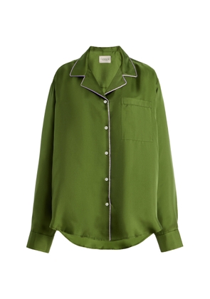 Comme Si Notched Collar Silk Shirt - Moda Operandi