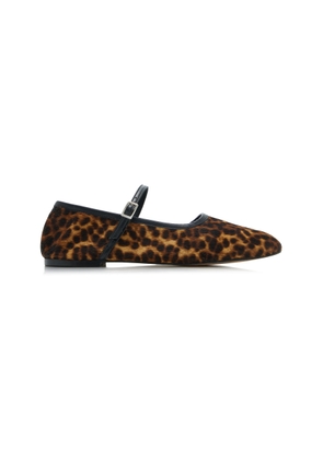 FRĒDA SALVADOR Laurel Leopard Pony Hair Ballet Flats - Moda Operandi