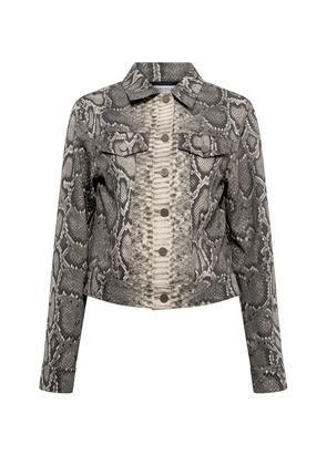 Gabriela Hearst Bronte Snake-Printed Denim Jacket - Moda Operandi