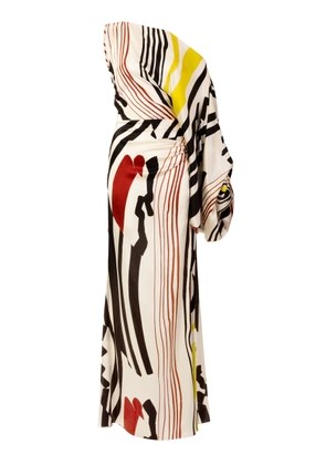 Silvia Tcherassi Dotty Asymmetric Silk Dress - Moda Operandi
