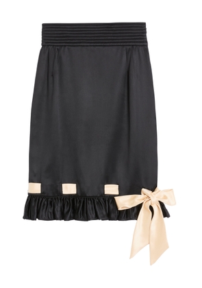 Valentino Garavani Frilled-Trim Duchess-Satin Skirt - Moda Operandi