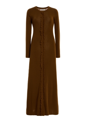 ZANKOV Exclusive Rowen Fringed Wool Midi Dress - Moda Operandi
