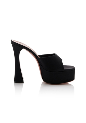 Amina Muaddi Dalida Satin Platform Mules - Moda Operandi