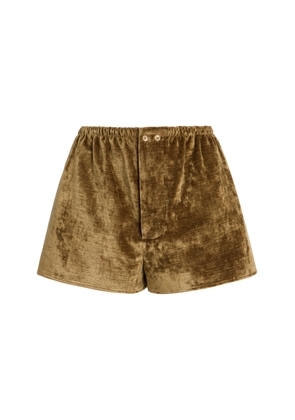 Alfie Boxer Crushed Velour Shorts - Moda Operandi