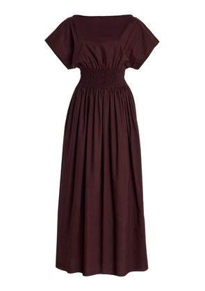Matteau Shirred-Waist Cotton Midi Dress - Moda Operandi